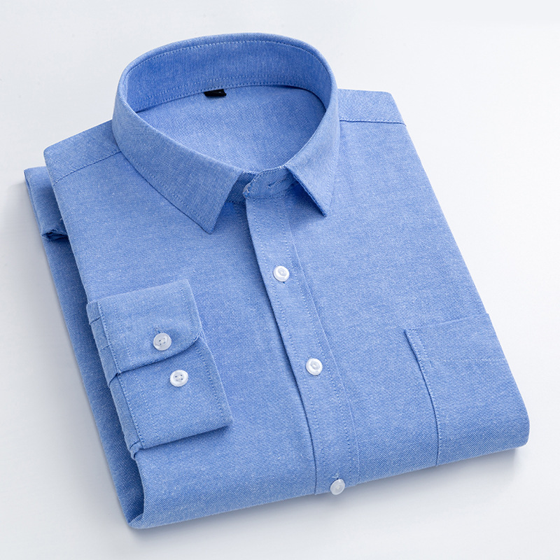 Camisa Oxford azul marino de m - Oxford Cotton Casual Shirt Business reseña y precio