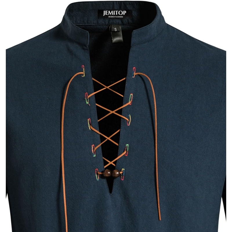 Camisa pirata para hombre viki - Medieval Gothic Lace Up Pirate Shirt reseña y precio