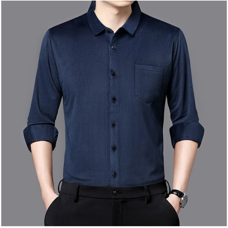 Camisa de manga larga de pana  - Corduroy Button Up Shirt Men reseña y precio