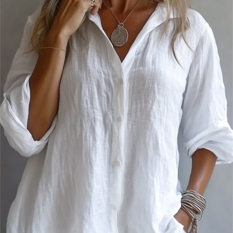 Ropa De Mujer De lino De Color - Mens Linen Shirt Long Sleeve reseña y precio