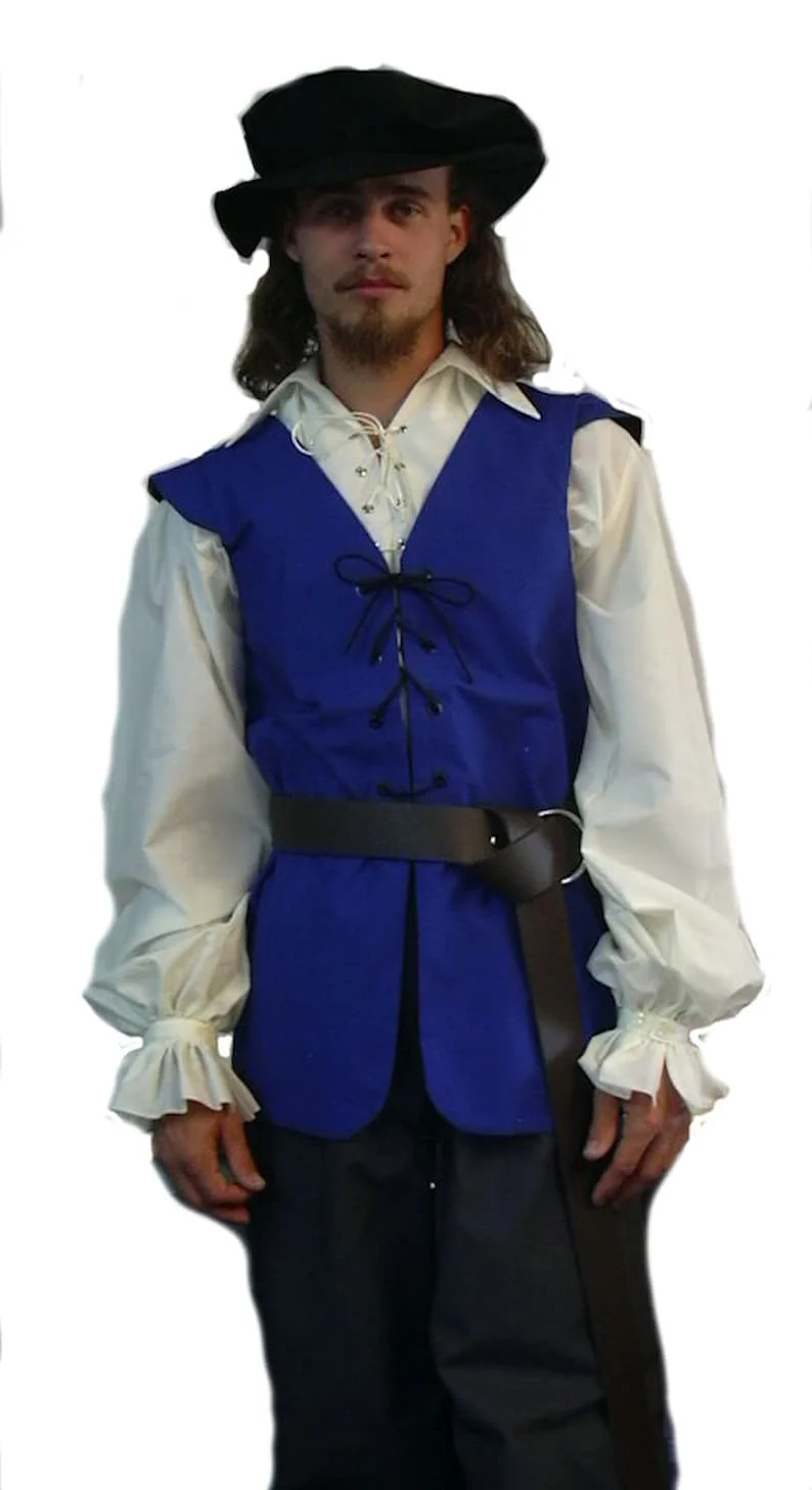Camisas medievales con volante - Medieval Gothic Lace Up Pirate Shirt reseña y precio