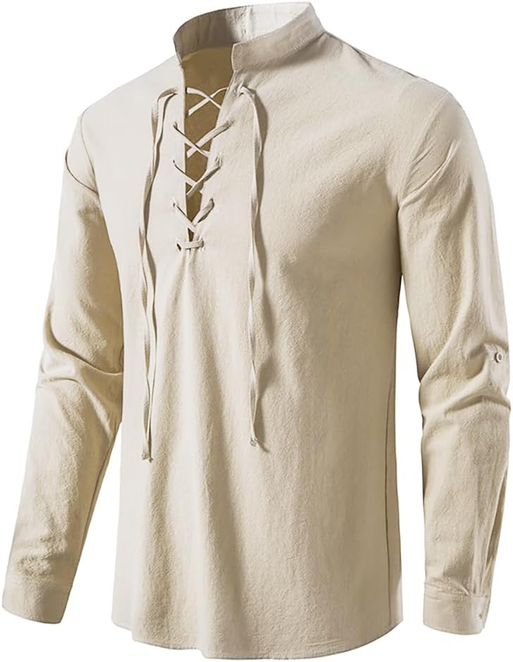 Conjunto de 2 piezas de chalec - Medieval Gothic Lace Up Pirate Shirt reseña y precio