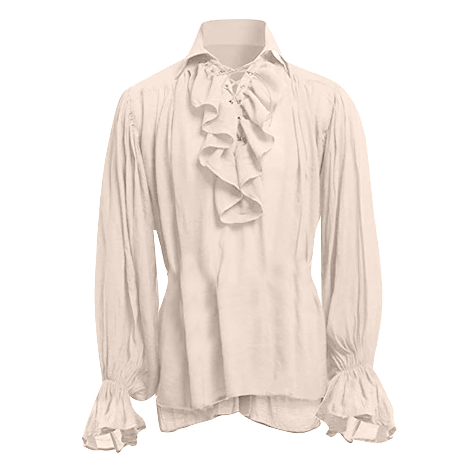 Camisa pirata con cordones de  - Medieval Gothic Lace Up Pirate Shirt reseña y precio